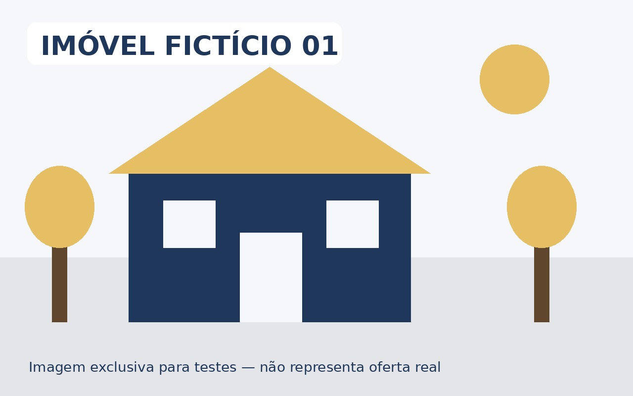 Imagem fictícia de imóvel para testes