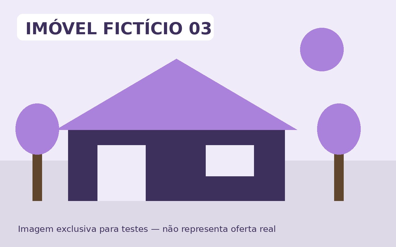 Imagem fictícia de imóvel para testes