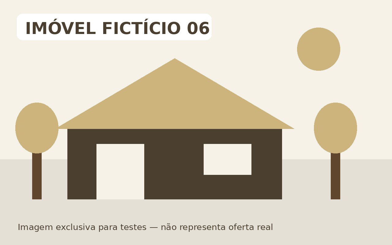 Imagem fictícia de imóvel para testes